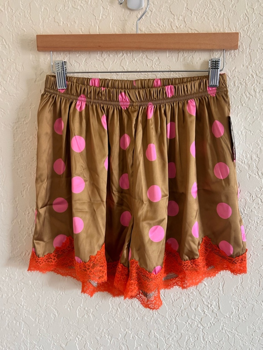 NWT Burnt Toast satin & lace shorts - Picture 2 of 7